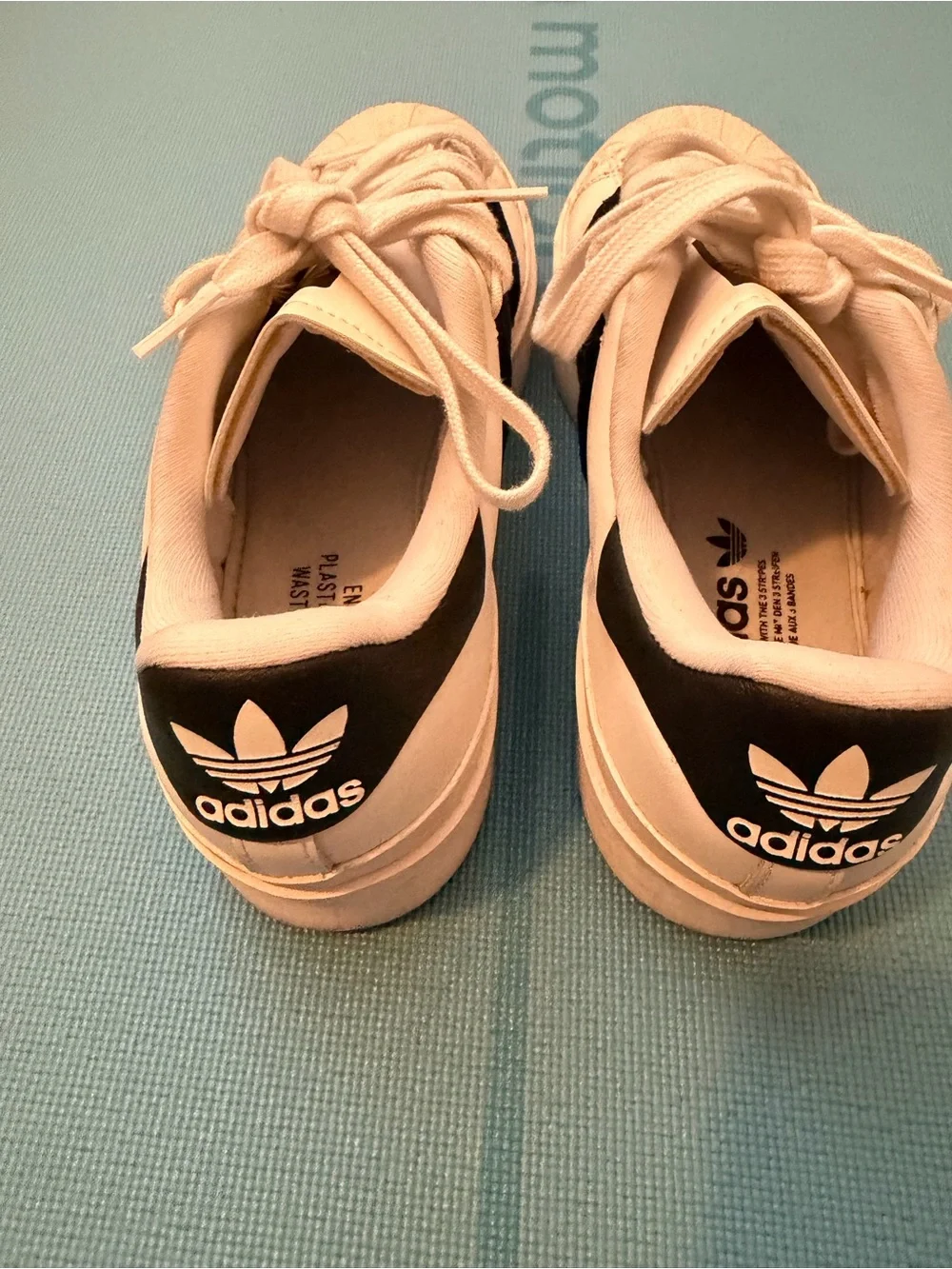 adidas Women's White and Black Platform Sneakers